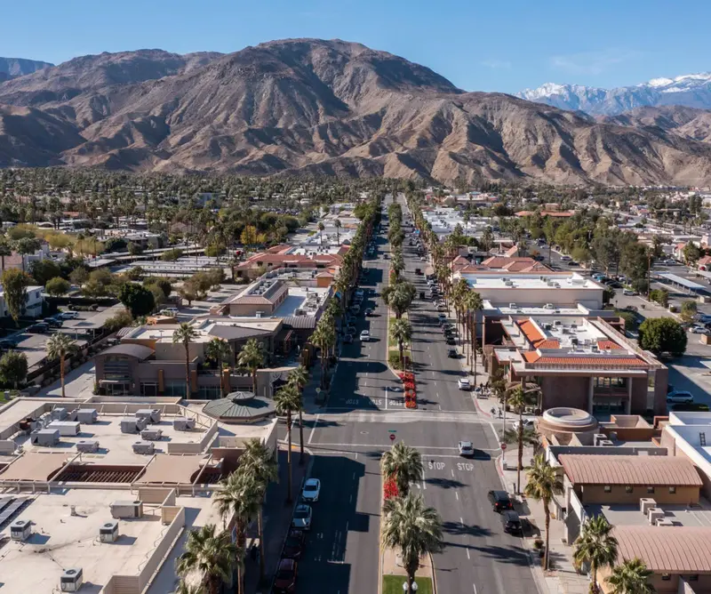 Aerial view of Palm Desert California - Desert Arcade Game Repair service area